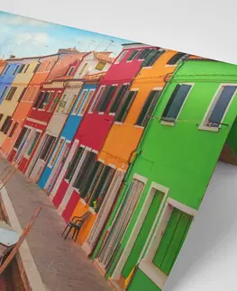 Tapety města Fototapeta pastelové domečky v městečku