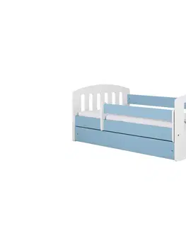 Dětské postýlky Kocot kids Dětská postel Classic I modrá, varianta 80x140, bez šuplíků, s matrací