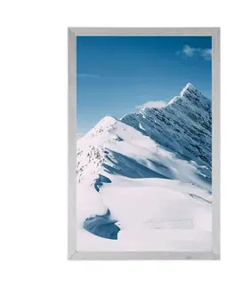 Příroda Plakát zasněžené pohoří
