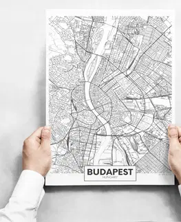 Moderní obrazy Sada obrazů - Map of Budapest II