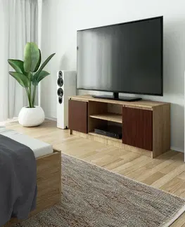 TV stolky Ak furniture TV stolek Beron 140 cm sonoma/venge