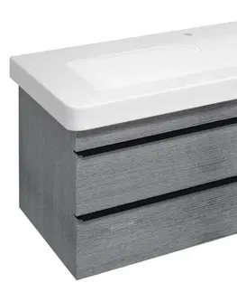 Koupelnový nábytek SAPHO SITIA umyvadlová skříňka 101,4x50x44,2cm, 2xzásuvka, dub stříbrný SI105-1111