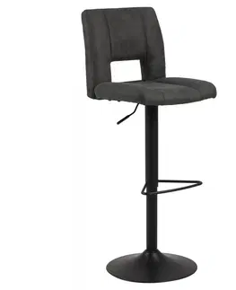 Barové židle Actona Otočná barová židle Sylvie tmavě šedá/černá