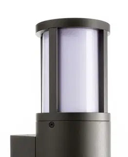 Moderní venkovní nástěnná svítidla Light Impressions Deko-Light nástěnné přisazené svítidlo - Facado II kulaté opal, 1x max 20 W, šedá 731154