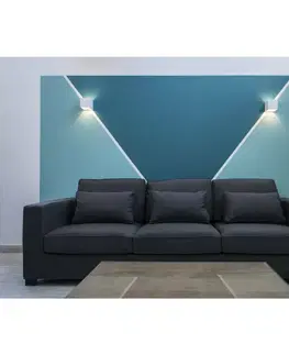 Osvětlení stěn SLV BIG WHITE PLASTRA, nástěnné svítidlo, QT14, hranaté, krychle, bílá sádra, max. 42 W 148018