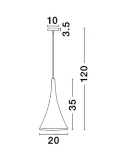 Moderní závěsná svítidla Nova Luce Stylové závěsné svítidlo Nuorese ve třech zajímavých variantách - 1 x 40 W, pr. 200 x 350 mm NV 8942204