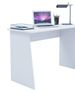 Psací stoly Psací Stůl V Bílé Barvě Masola Maxi 110cm Bílý