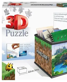 Hračky puzzle RAVENSBURGER - Úložná krabice Minecraft 216 dílků
