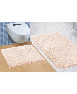 Koberce a koberečky Bellatex Sada koupelnových předložek Micro béžová, 60 x 100 cm, 60 x 50 cm