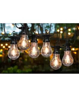 Zahradní lampy Venkovní party osvětlení Terrassa, 7,5 m, 10 LED žárovek, teplá bílá, IP44