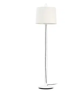 Stojací lampy se stínítkem FARO MONTREAL bílá stojací lampa