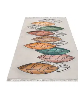 Moderní koberce Protiskluzový koberec s motivem listů Šířka: 160 cm | Délka: 220 cm