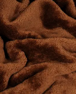 Přikrývky Matex Deka s rukávy Kangoo tmavě hnědá, 150 x 210 cm
