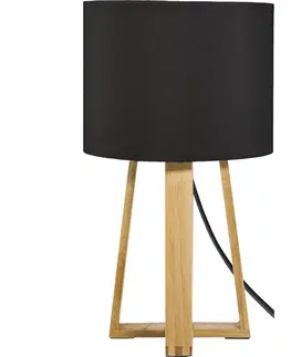 Svítidla DekorStyle Noční lampa Molu černá 34,5 cm