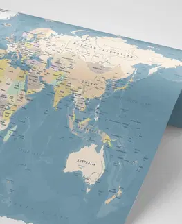 Samolepící tapety Samolepící tapeta stylová vintage mapa světa