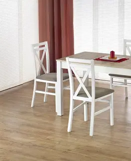 Jídelní stoly Rozkládací jídelní stůl MAURYCY Halmar Dub sonoma / bílá