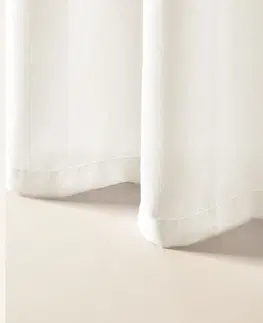 Záclony Krémový závěs Sensia s průchodkami 140 x 250 cm