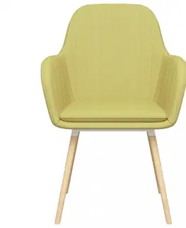 Židle Jídelní židle 4 ks látka / bukové dřevo Dekorhome Krémová