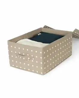 Úložné boxy Compactor Skládací úložný kartonový box Rivoli, 30 x 43 x 19 cm, hnědá