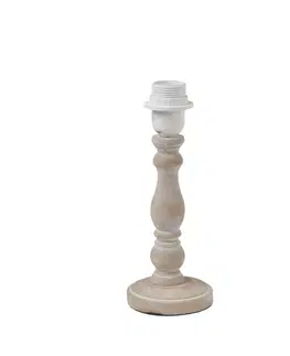 Lampy Přírodní dřevěná noha k lampě s patinou - Ø 10*26 cm Clayre & Eef 6LMP478