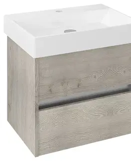 Koupelnový nábytek SAPHO NIRONA umyvadlová skříňka 57x51,5x43 cm, dub Mocca NR060-1212
