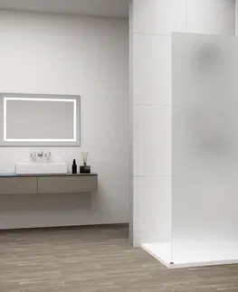 Sprchové zástěny POLYSAN ESCA CHROME jednodílná sprchová zástěna k instalaci ke stěně, matné sklo, 1400  ES1114-01