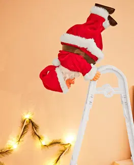 Dekorační figurky Šplhající Santa Claus s hudbou