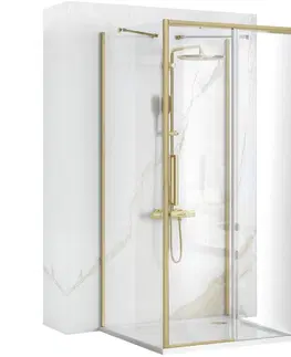 Sprchové zástěny REA/S Sprchový Rapid Slide  Brush Gold Dveře: 110 x Sprchová zástěna: 80 KPL-04710