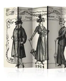 Paravány Paraván Dress 1914 Dekorhome 225x172 cm (5-dílný)