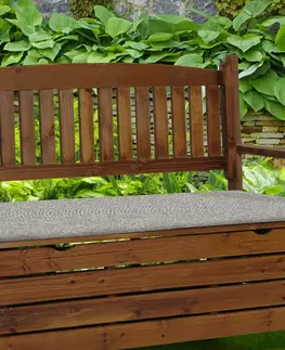 Zahradní lavice Zahradní lavička DILKA s úložným prostorem Tempo Kondela Bílá