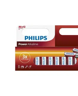 Baterie primární Philips Philips LR6P12W/10 - 12 ks Alkalická baterie AA POWER ALKALINE 1,5V 2600mAh 