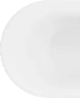 Sifony k pračkám MEXEN Luna vana volně stojící 150x75 cm, bílá/černá, sifon chrom 52031507575