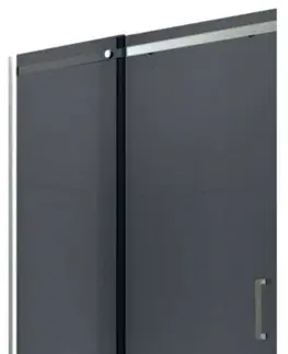 Sprchové kouty MEXEN OMEGA posuvné dveře 140x190 cm 8 mm chrom, grey se sadou pro niku 825-140-000-01-40