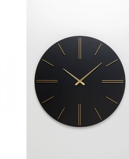 Nástěnné hodiny KARE Design Nástěnné hodiny Luca - černé, Ø70cm