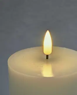 LED osvětlení na baterie DecoLED LED svíčka, vosková, 7,5 x 10 cm, bílá