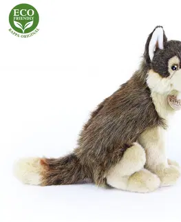 Plyšáci Rappa Plyšový sedící vlk, 28 cm