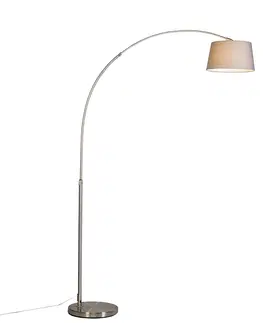 Obloukove lampy Inteligentní oblouková lampa ocelové stínítko šedá včetně WiFi A60 - Arc Basic