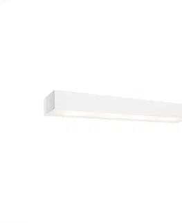 Nastenna svitidla Designová podlouhlá nástěnná lampa bílá 60 cm - Houx