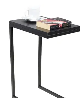 Barové stolky ArtAdrk Příruční stolek SPARK | černé nohy Barva: Beton