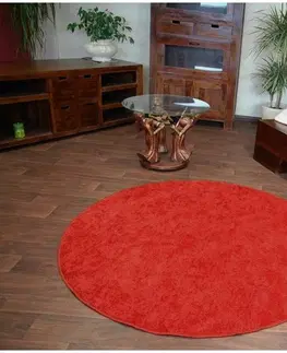 Koberce a koberečky Dywany Lusczow Kulatý koberec SERENADE Graib červený, velikost kruh 100