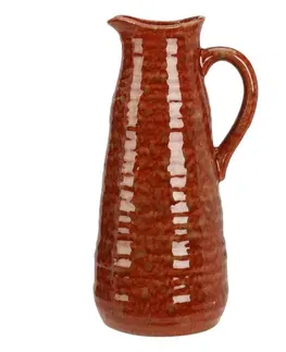 Vázy keramické Kameninová váza/džbán Busara 10,5 x 24 cm, červená