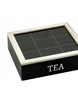 Příslušenství pro přípravu čaje a kávy EH Box na čajové sáčky 24 x 24 x 7 cm, černá