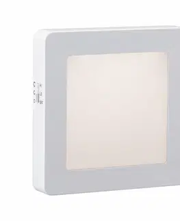 Noční osvětlení PAULMANN noční světlo do zásuvky Esby hranaté bílá soumrakový senzor 924.93 P 92493