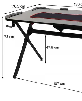 PC stoly Herní stůl HWC-F11