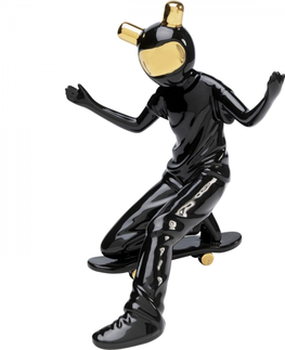 Sošky postavy a figurky KARE Design Soška Skating Astronaut - černá, 21cm