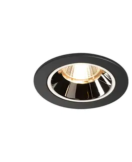 LED podhledová svítidla SLV BIG WHITE NUMINOS DL S vnitřní LED zápustné stropní svítidlo černá/chrom 2700 K 20° včetně listových pružin 1003771