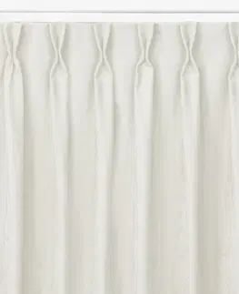 Záclony HOMEDE Závěs MILANA klasický flex 7,5 cm s dvojitým záhybem krémový, velikost 140x225