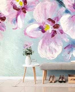 Samolepící tapety Samolepící tapeta romantické fialové květiny