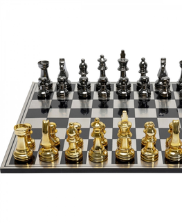 Dekorativní předměty KARE Design Šachy na ocelové šachovnici 60cm