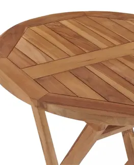 Zahradní stolky Skládací zahradní stolek 60 cm teakové dřevo Dekorhome